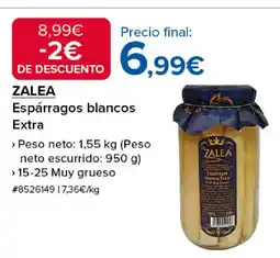 Costco ZALEA Espárragos blancos Extra oferta
