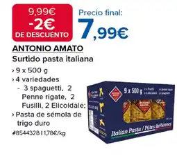 Costco ANTONIO AMATO Surtido pasta italiana oferta