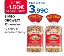 Costco BIMBO OROWEAT 12 cereals oferta