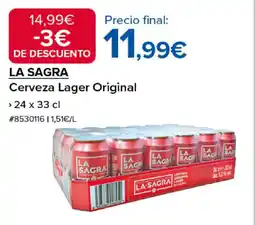 Costco LA SAGRA Cerveza Lager Original oferta