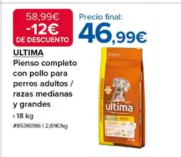 Costco ULTIMA Pienso completo con pollo para perros adultos / razas medianas oferta