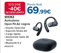 Costco SHOKZ Auriculares Open Fit Air negros oferta