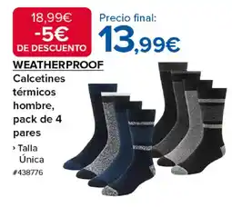 Costco WEATHERPROOF Calcetines térmicos hombre, pack de 4 pares oferta