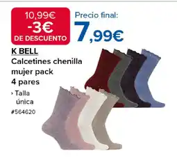 Costco K BELL Calcetines chenilla mujer pack 4 pares oferta