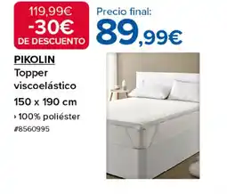 Costco PIKOLIN Topper viscoelástico oferta