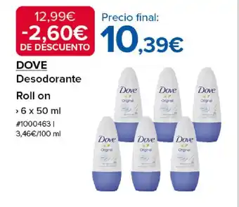 Costco DOVE Desodorante Roll on oferta