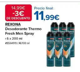 Costco REXONA Desodorante Thermo Fresh Men Spray oferta