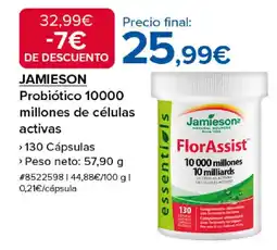 Costco JAMIESON Probiótico 10000 millones de células activas oferta