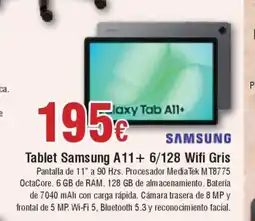 Hiper FROIZ SAMSUNG Tablet Samsung A11+ 6/128 Wifi Gris oferta