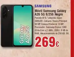Hiper FROIZ SAMSUNG Móvil Samsung Galaxy A26 5G 8/256 Negro oferta