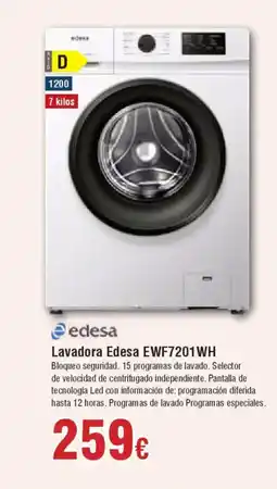 Hiper FROIZ EDESA LavadoraEWF7201 WH oferta
