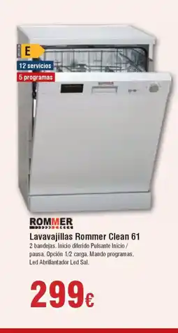 Hiper FROIZ Lavavajillas Rommer Clean 61 oferta