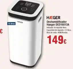 Hiper FROIZ HÆGER Deshumidificador DED16013A oferta