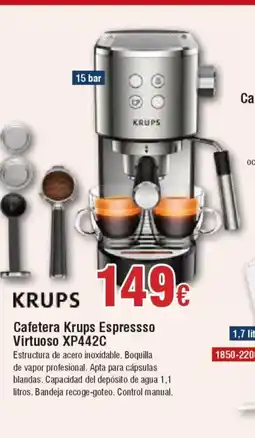 Hiper FROIZ KRUPS Cafetera Krups Espressso Virtuoso XP442C oferta