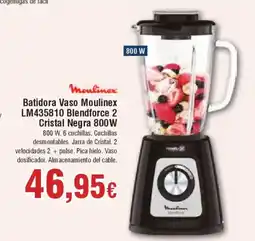 Hiper FROIZ MOULINEX Batidora Vaso LM435810 Blendforce 2 Cristal Negra 800W oferta