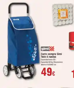 Hiper FROIZ GIMI Carro compra Twin 4 ruedas oferta