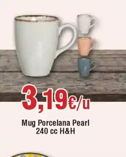 Hiper FROIZ Mug Porcelana Pearl 240 cc H&H oferta