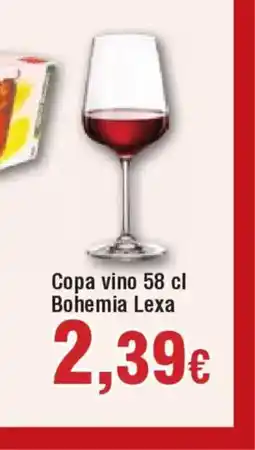 Hiper FROIZ Copa vino 58 cl Bohemia Lexa oferta