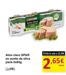 SPAR SPAR Atún claro en aceite de oliva oferta