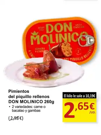 SPAR DON MOLINICO Pimientos del piquillo rellenos oferta