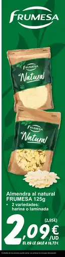 SPAR FRUMESA Almendra al natural oferta