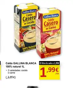 SPAR GALLINA BLANCA Caldo 100% natural oferta