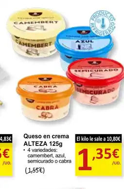 SPAR ALTEZA Queso en crema oferta