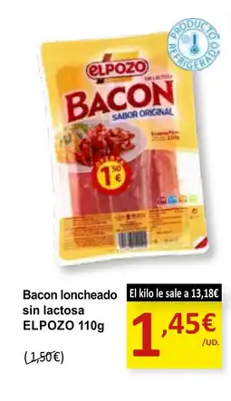 SPAR ELPOZO Bacon loncheado oferta