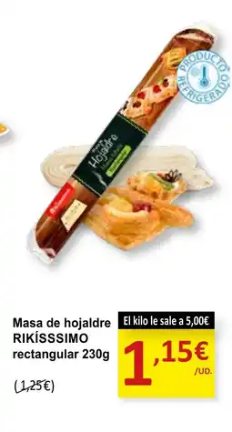 SPAR RIKÍSSSIMO Masa de hojaldre rectangular oferta