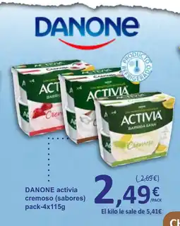 SPAR DANONE activia cremoso (sabores) oferta