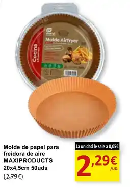 SPAR MAXIPRODUCTS Molde de papel para freidora de aire oferta