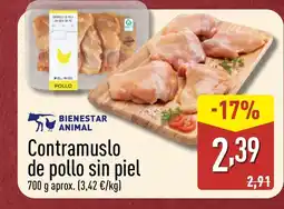 ALDI Contramuslo de pollo sin piel oferta