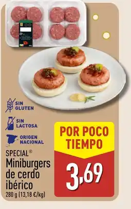 ALDI SPECIAL Miniburgers de cerdo ibérico oferta