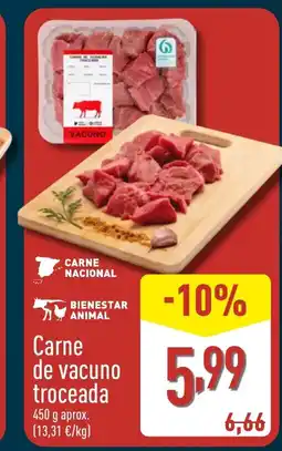 ALDI Carne de vacuno troceada oferta