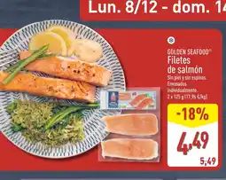 ALDI GOLDEN SEAFOOD Filetes de salmón oferta