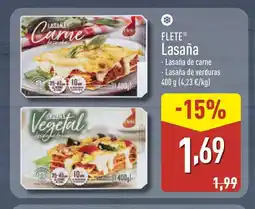 ALDI FLETE Lasaña oferta