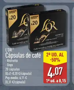 ALDI L'OR Cápsulas de café oferta