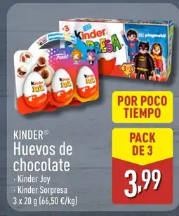 ALDI KINDER Huevos de chocolate oferta