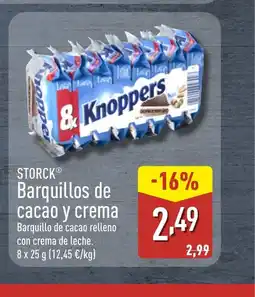 ALDI STORCK Barquillos de cacao y crema oferta