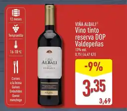 ALDI VIÑA ALBALI Vino tinto reserva DOP Valdepeñas oferta