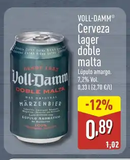 ALDI VOLL-DAMM Cerveza lager doble malta oferta