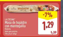 ALDI LA COCINA Masa de hojaldre con mantequilla oferta