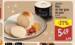 ALDI SPECIAL Bloc de foie-gras de pato oferta