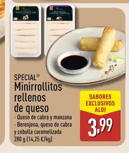 ALDI SPECIAL Minirrollitos rellenos de queso oferta