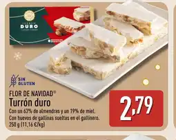 ALDI FLOR DE NAVIDAD Turrón duro oferta