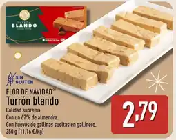 ALDI FLOR DE NAVIDAD Turrón blando oferta