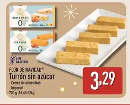 ALDI FLOR DE NAVIDAD Turrón sin azúcar oferta