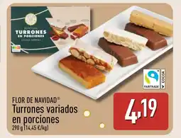 ALDI FLOR DE NAVIDAD Turrones variados en porciones oferta