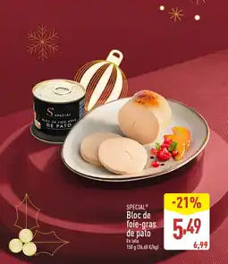 ALDI SPECIAL Bloc de foie-gras de pato oferta