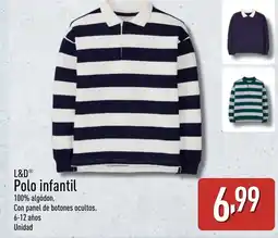 ALDI L&D Polo infantil 100% algódon oferta